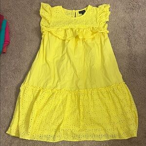 Yellow Eyelet Dress
